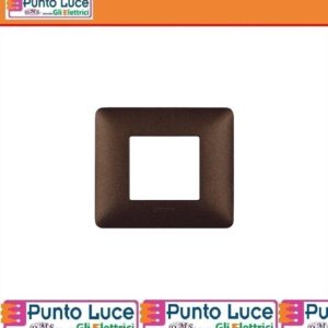 bticino-am4802tgg-placca-2-moduli-colore-marrone