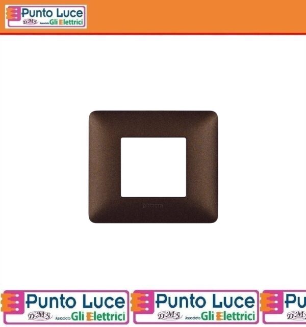 bticino-am4802tgg-placca-2-moduli-colore-marrone