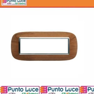 bticino-hb4806lca-placca-ellittica-6-moduli-legno-ciliegio