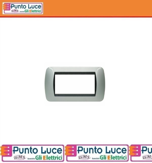 bticino-l4804al-placca-4-moduli-alluminio