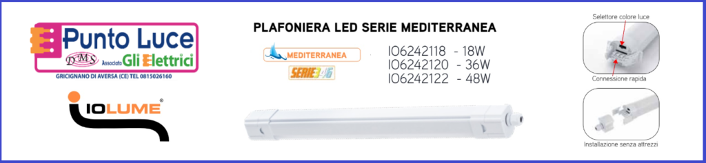 E' arrivata la nuova PLAFONIERA LED SERIE MEDITERRANEA 346