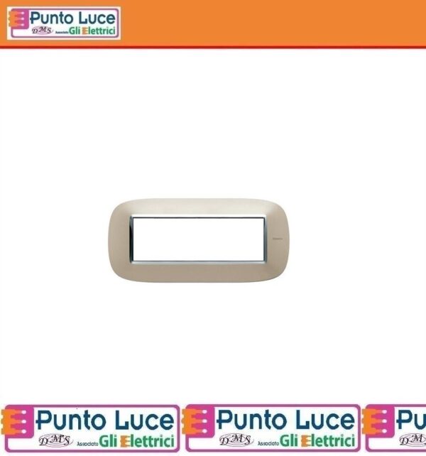 bticino-hb4806tc-placca-axolute-ellittica-6-moduli-titanio-chiaro